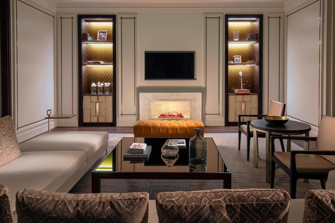 The St. Regis Astana Hotel Exterior photo The living room of a suite at The Ritz-Carlton, Dubai